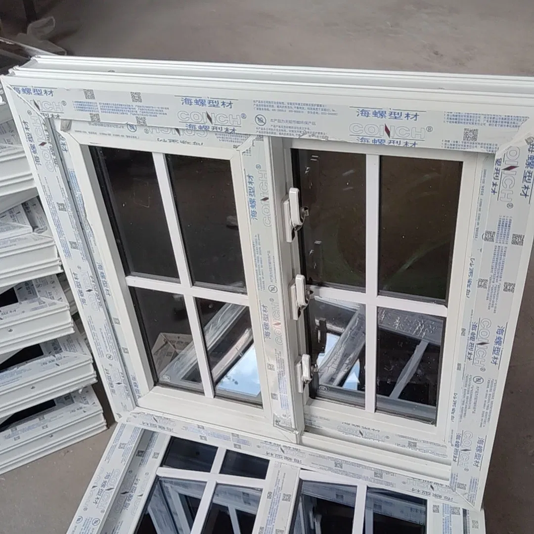 Ventana de PVC de doble acristalamiento al por mayor, ventanas deslizantes laminadas comerciales