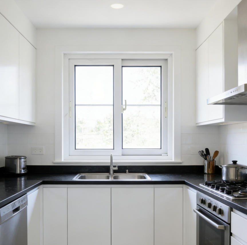 Eficiente en energía para proyectos de construcción ecológica Ventana deslizante de UPVC ecológica: