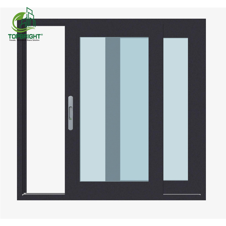Último sistema de rieles de ventanas deslizantes de aluminio de diseño simple y suave para casas, ventanas de aluminio energéticamente eficientes
