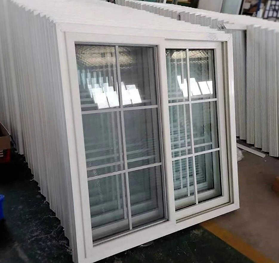 Ventanas y puertas de vidrio deslizantes de marco de PVC plástico con el mejor precio para el hogar