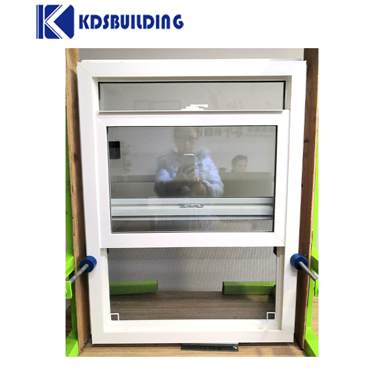 Casa Kdsbuilding Grande Deslizante Vertical Estilo Americano Plástico Vinilo PVC UPVC Ventanas de Un Solo Panel Deslizantes