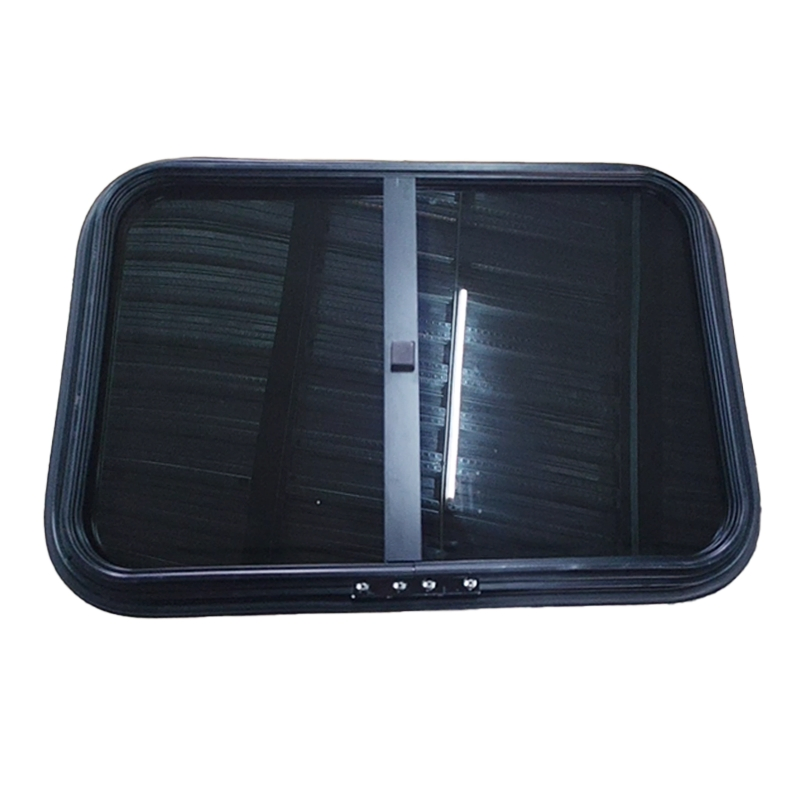 Ventana deslizante horizontal de esquina redondeada de marco de aluminio al por mayor para caravana de RV