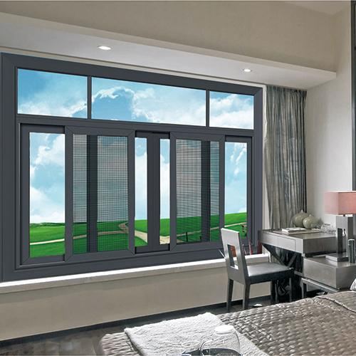 Puerta deslizante de seguridad de aluminio con vidrio, con bisagras deslizantes anti-robo