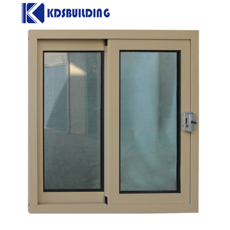 Ventanas de aluminio deslizantes de balcón de vidrio de casement Kdsbuilding color champán