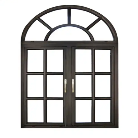 Ventana deslizante de aluminio de doble cristal de gran calidad y gran marco moderno