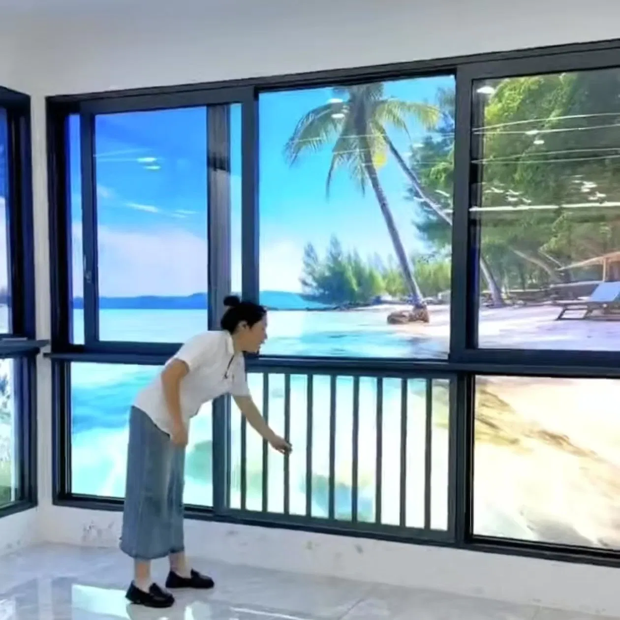 Ventana deslizante de presión lateral con ruptura térmica de aluminio de alto rendimiento