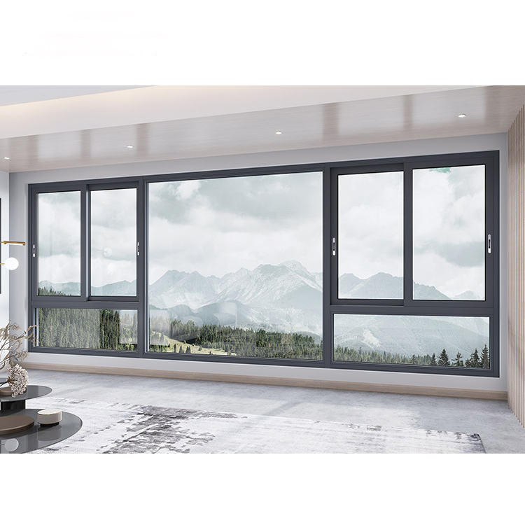 Ventana deslizante de aluminio doble acristalamiento resistente al impacto de huracanes personalizada