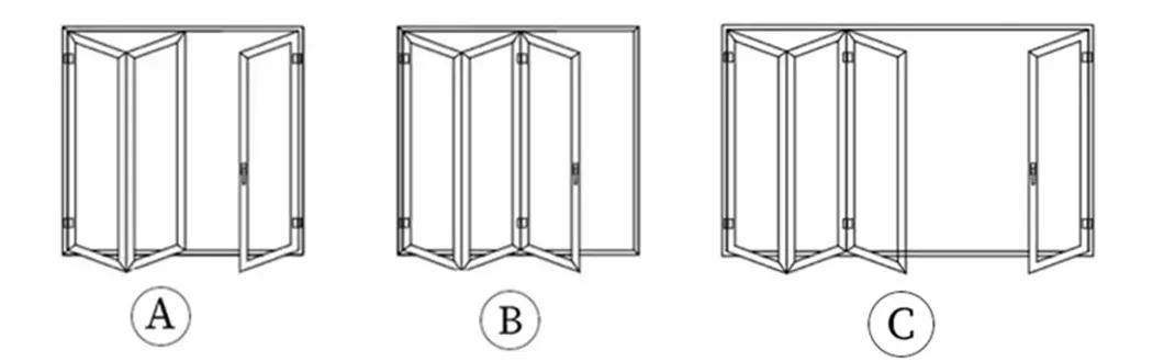 Puertas plegables de aluminio