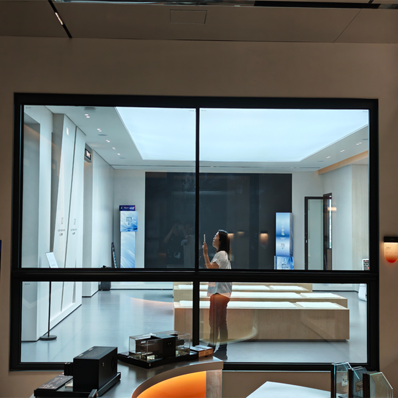 Ventana deslizante de aluminio de doble acristalamiento para ahorro de energía con vidrio de aluminio