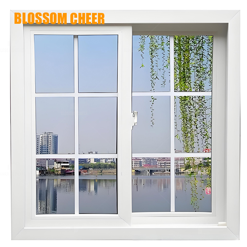 Ventana de vidrio de impacto, ventana deslizante horizontal resistente de UPVC