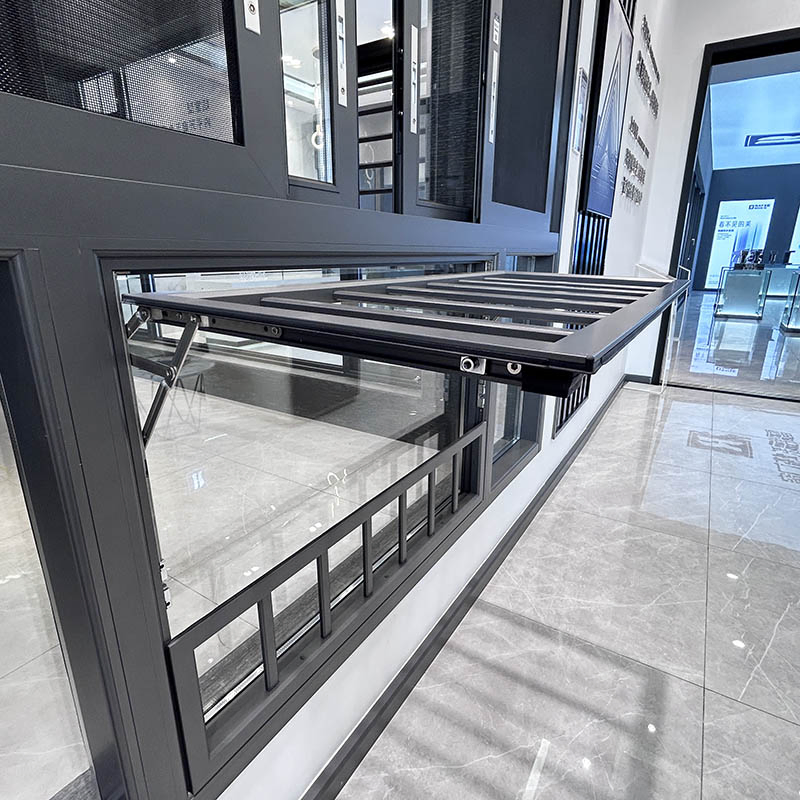 Ventana y puertas corredizas de balcón de vidrio triple con rotura térmica de aluminio y bajo emisivo