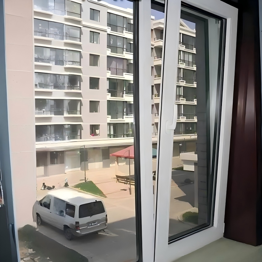 Ventana deslizante bifold de alta calidad de vinilo PVC, vidrio, aluminio, diseño estilo americano de aluminio, doble acristalamiento UPVC, impacto de viento, casa residencial