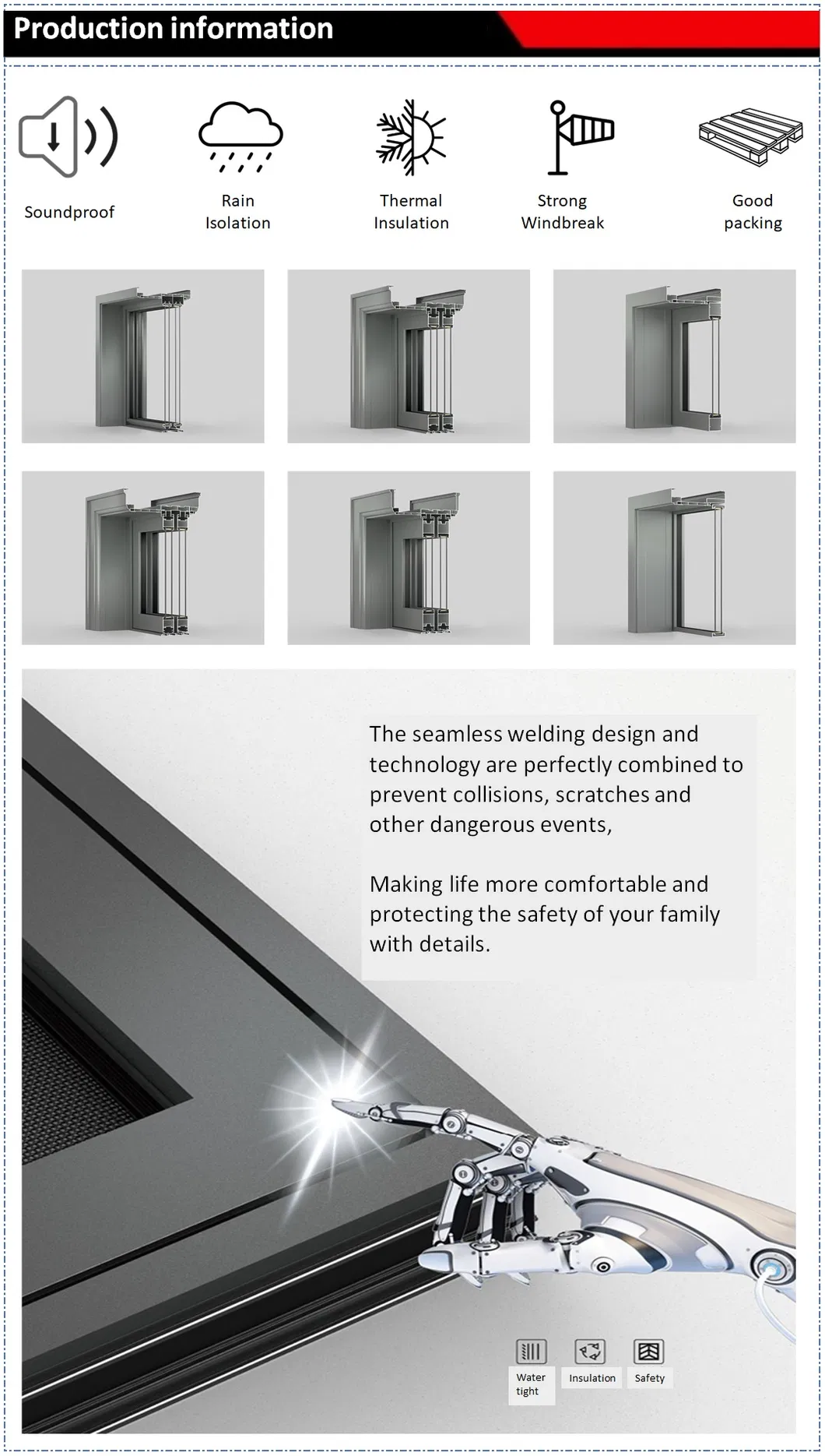 Puerta de seguridad aluminio