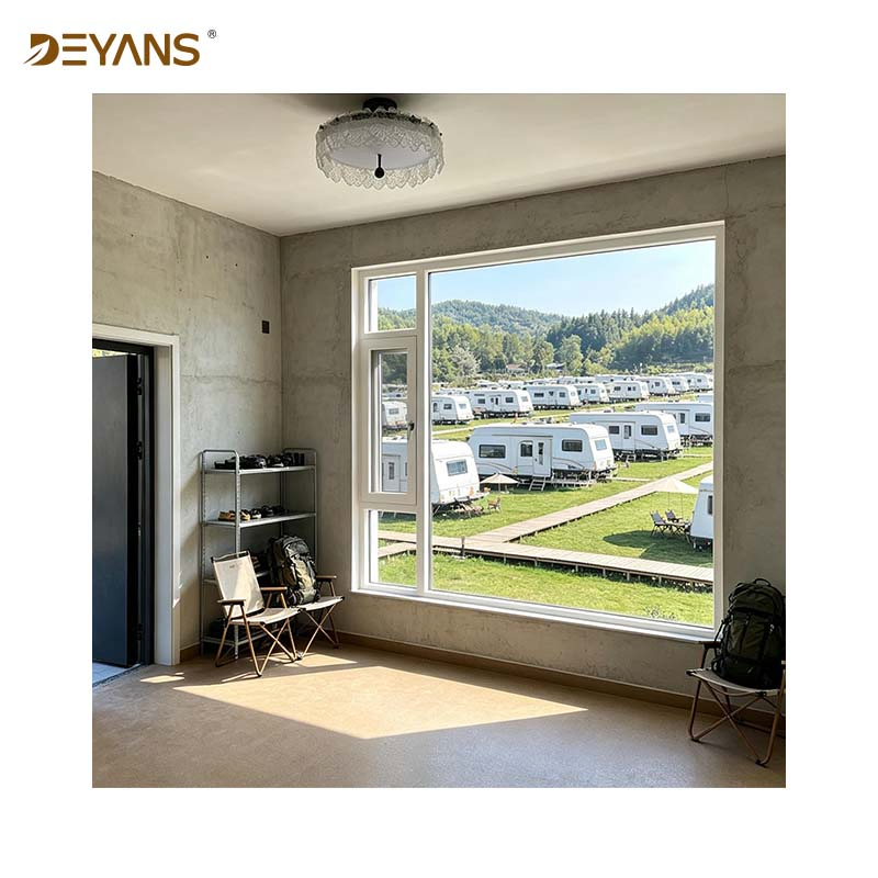 Simple Sliding Aluminum Window No Mesh Custom Balcony House Window