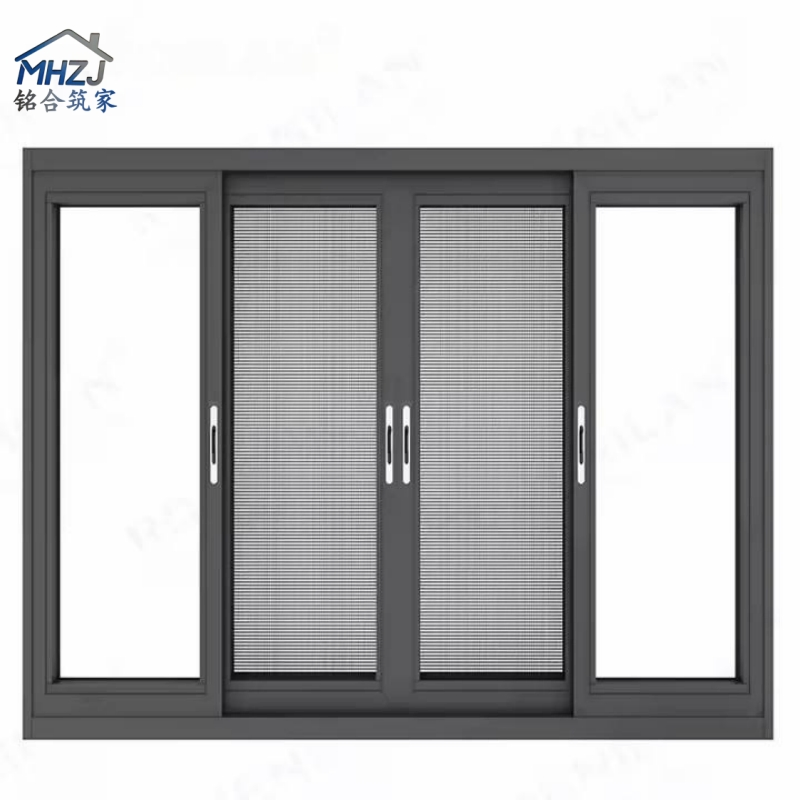 Ventanas deslizantes de aluminio de alta calidad, diseño de ventanas deslizantes de doble acristalamiento, ventanas deslizantes con marco muy estrecho y delgado