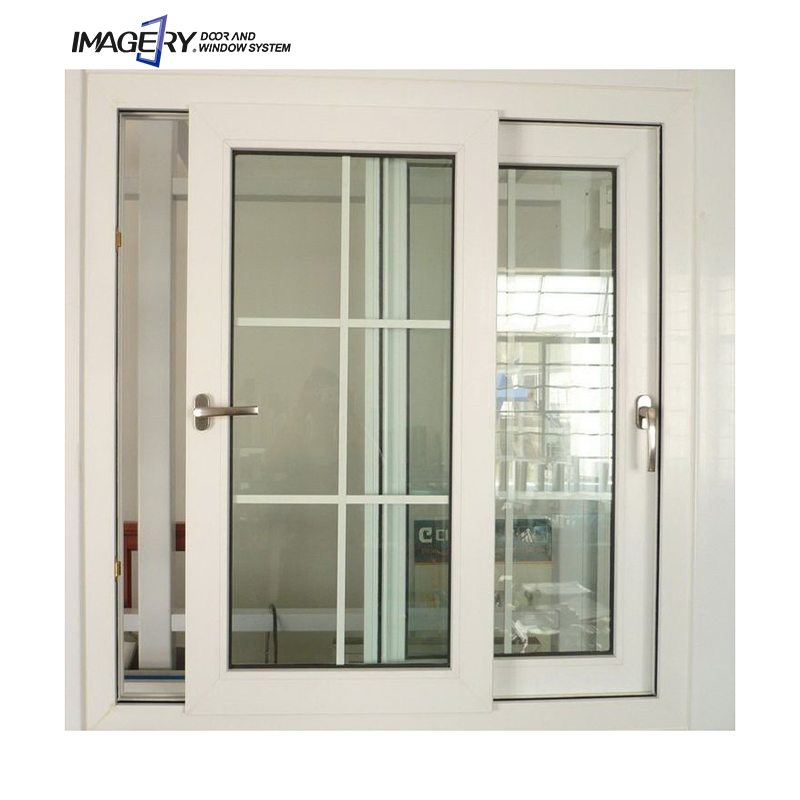 Ventanas deslizantes horizontales de aluminio para casas comerciales con reja antirrobo