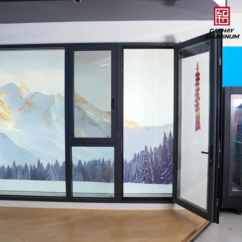 Ventana de casement deslizante de aleación de aluminio de diseño moderno personalizado