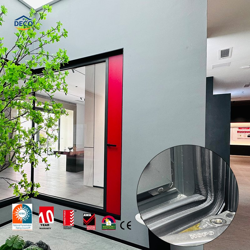Venta Caliente Ventana de Casement de Aluminio de Marco Delgado Doble Acristalamiento Vidrio Low-E para Villa Ventana de Sash Deslizante