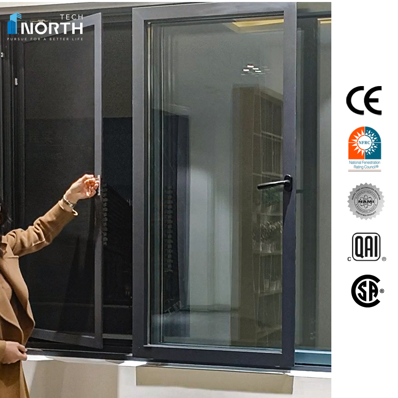 Mejor ventana deslizante de aluminio con ruptura térmica hermética y pantalla integrada