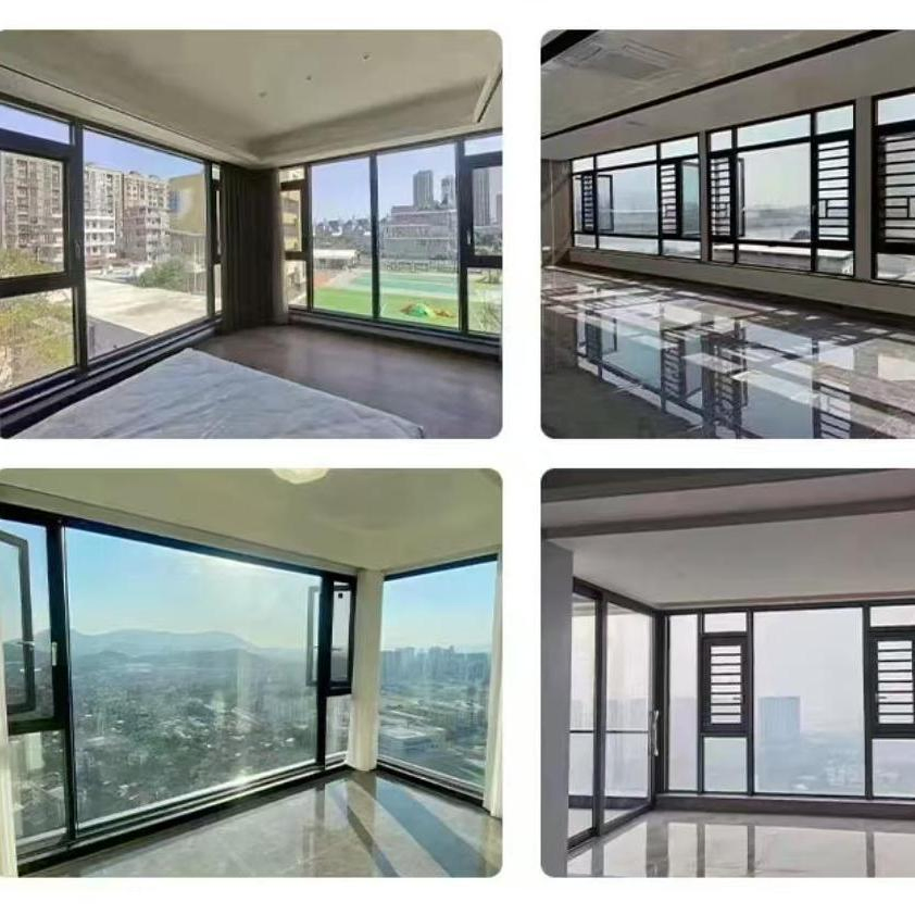 Las ventanas deslizantes horizontales de aluminio de marco ultra delgado fabricadas en China tienen precios razonables