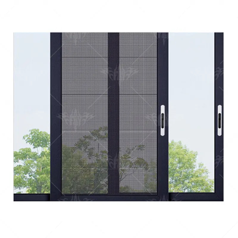 Ventanas corredizas de vidrio doble acristalado de aluminio para balcón de PA