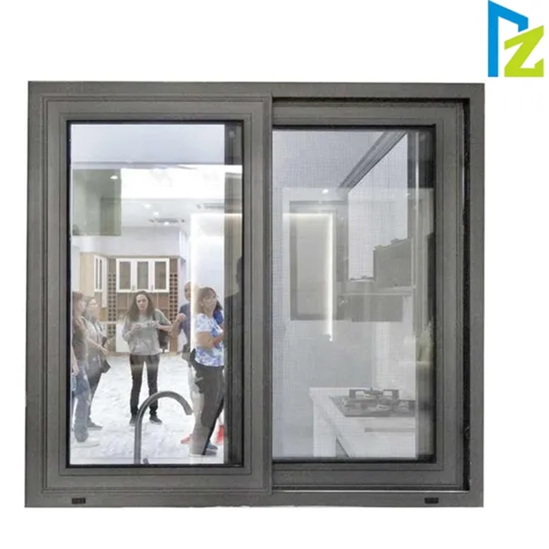 Ventana francesa deslizante de aluminio con marco de metal diseñado a medida, con resistencia al sonido y al viento