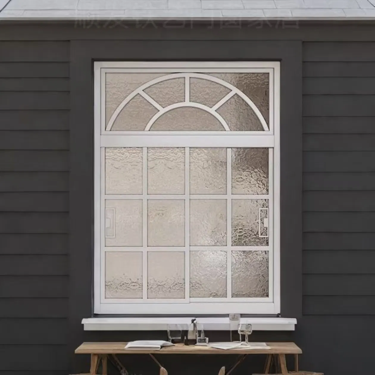 Ventana deslizante de marco delgado de estilo retro, ventana francesa de aluminio