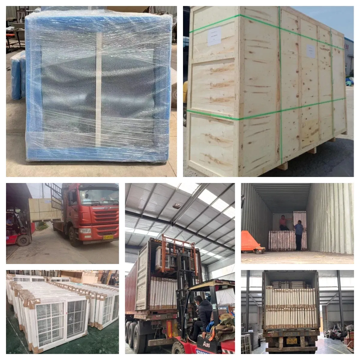Embalaje de exportación de ventanas