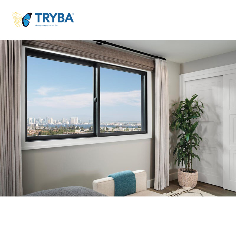 Puertas de vidrio insonorizadas de doble y triple acristalamiento con resistencia a huracanes, perfil de aleación de aluminio, ventanas de casement, fijas, plegables, de giro y de toldo deslizantes