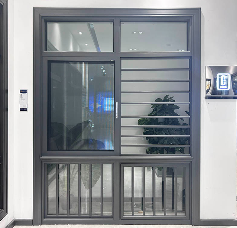 Ventana y puertas corredizas de balcón de vidrio triple con rotura térmica de aluminio y bajo emisivo