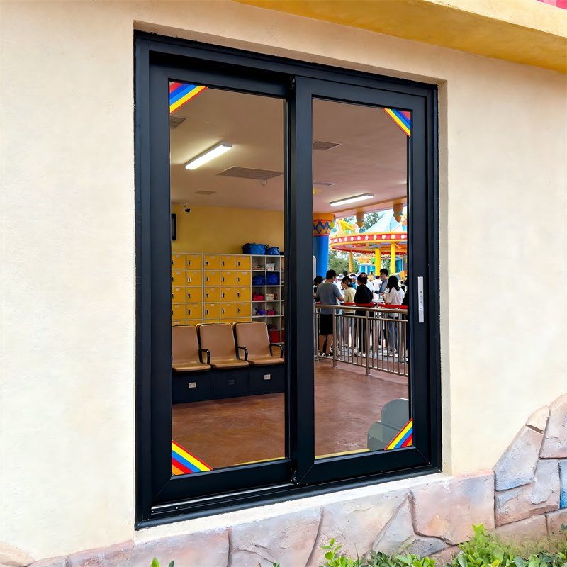 Ventana corrediza de aluminio con ruptura térmica y cerradura multipunto de alta seguridad