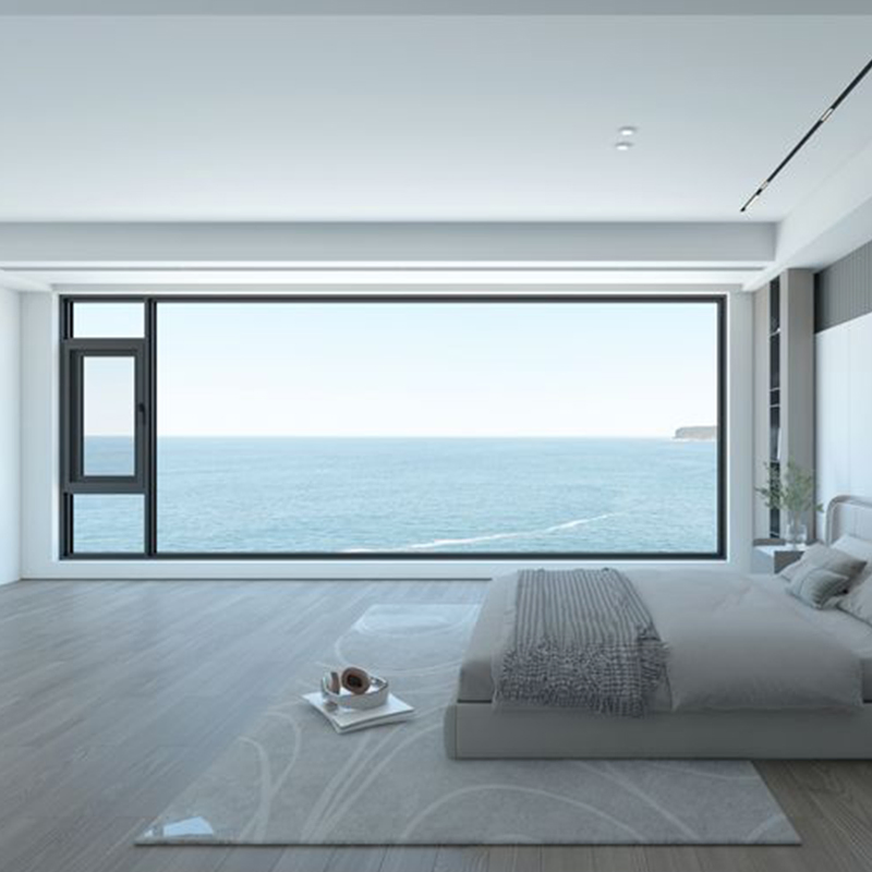Ventana deslizante y oscilobatiente de aluminio estilo europeo con cerradura multipunto y marco de PVC de alta eficiencia energética