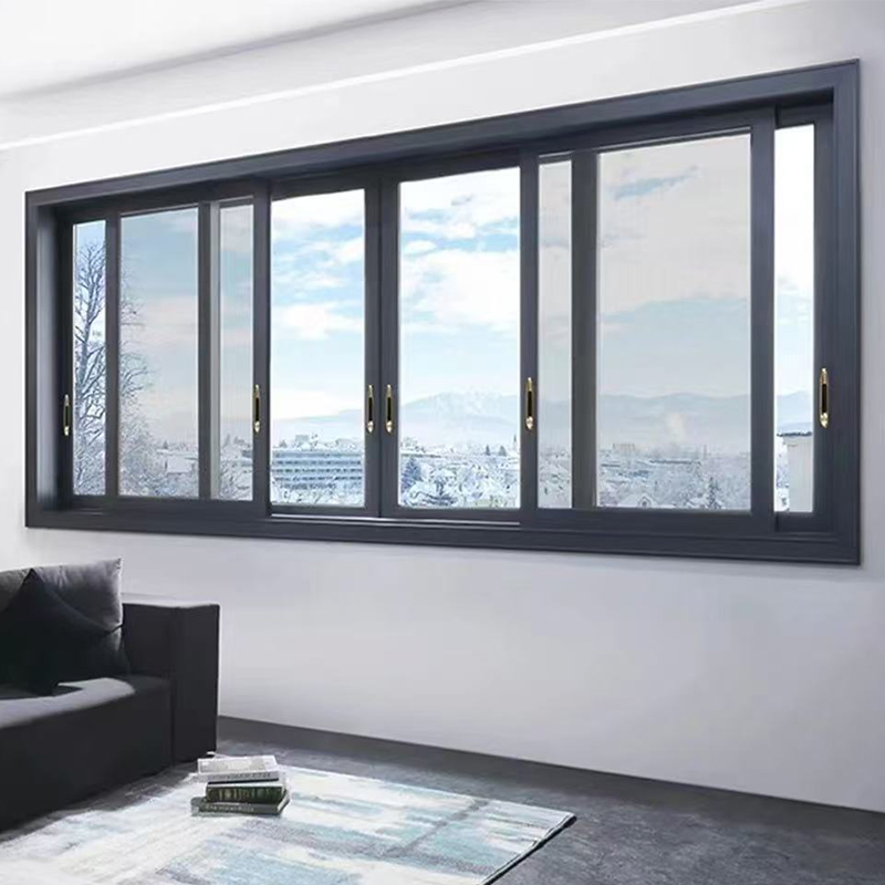 Diseño de Ventana Deslizante de Aluminio Ventanas Deslizantes Dobles Acristaladas Horizontal con Rotura Térmica