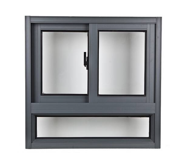 Ventana deslizante de aluminio de diseño simple con vidrio aislante y a prueba de sonido para dormitorio