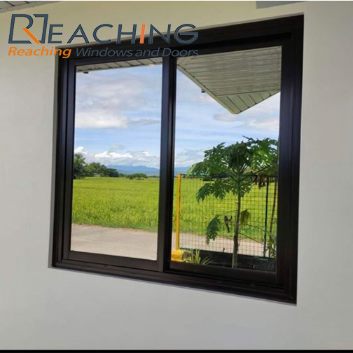 Ventana deslizante de vidrio de aluminio de un solo, doble y triple acristalamiento para uso residencial en villa o apartamento