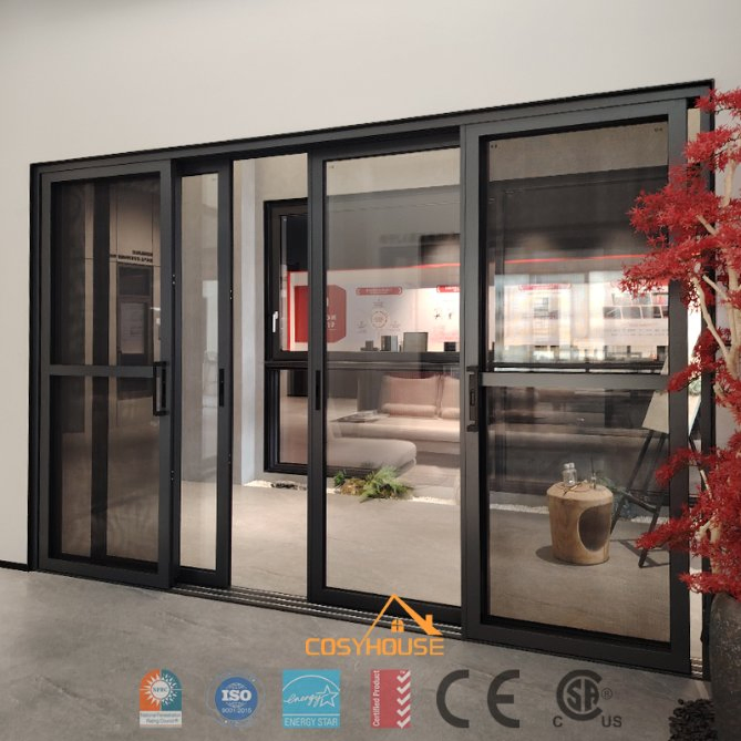 Ventana deslizante de aluminio eficiente en energía con doble acristalamiento Nfrc As2047 certificada