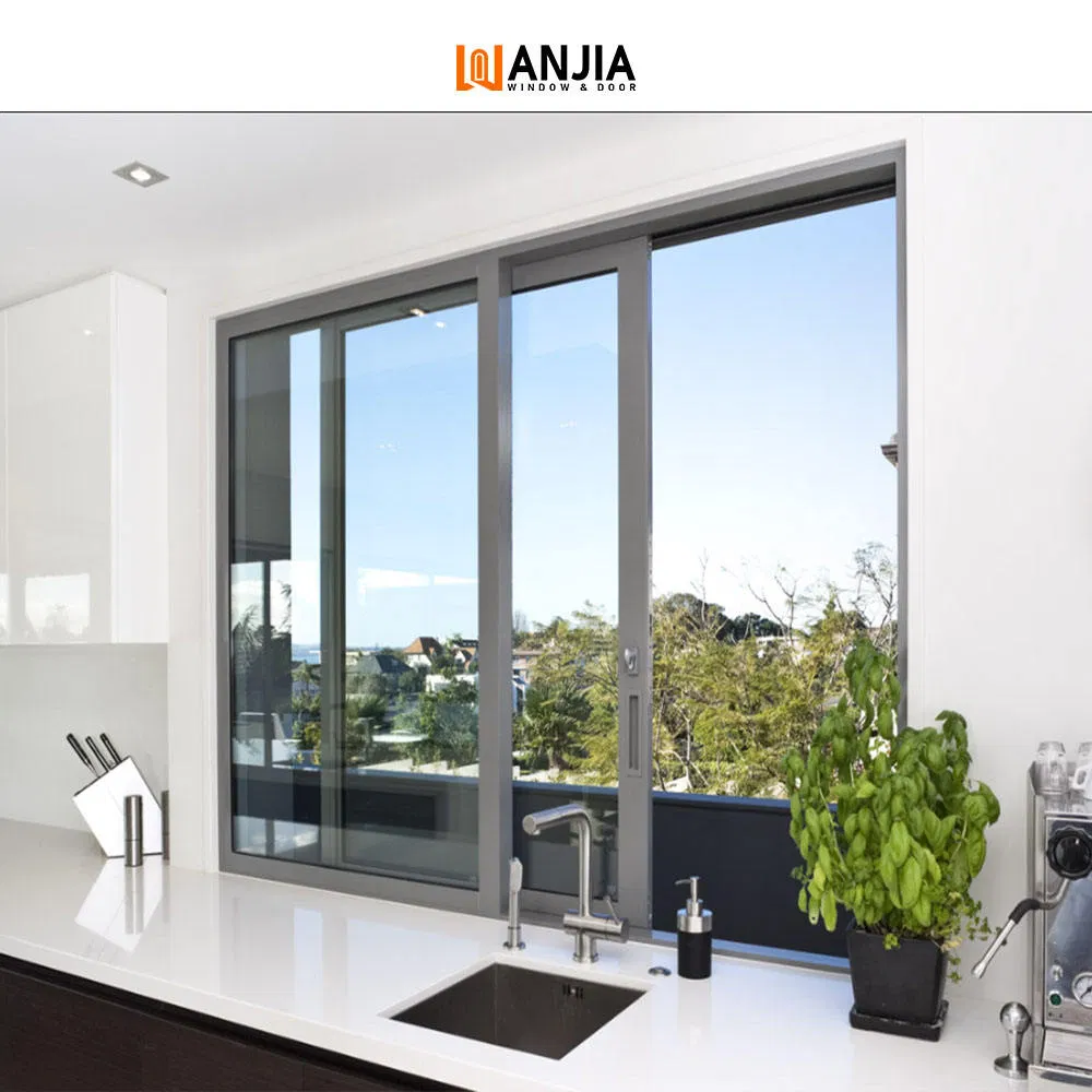 Ventanas deslizantes de aluminio con doble cristal horizontal insonorizadas para casas en Australia