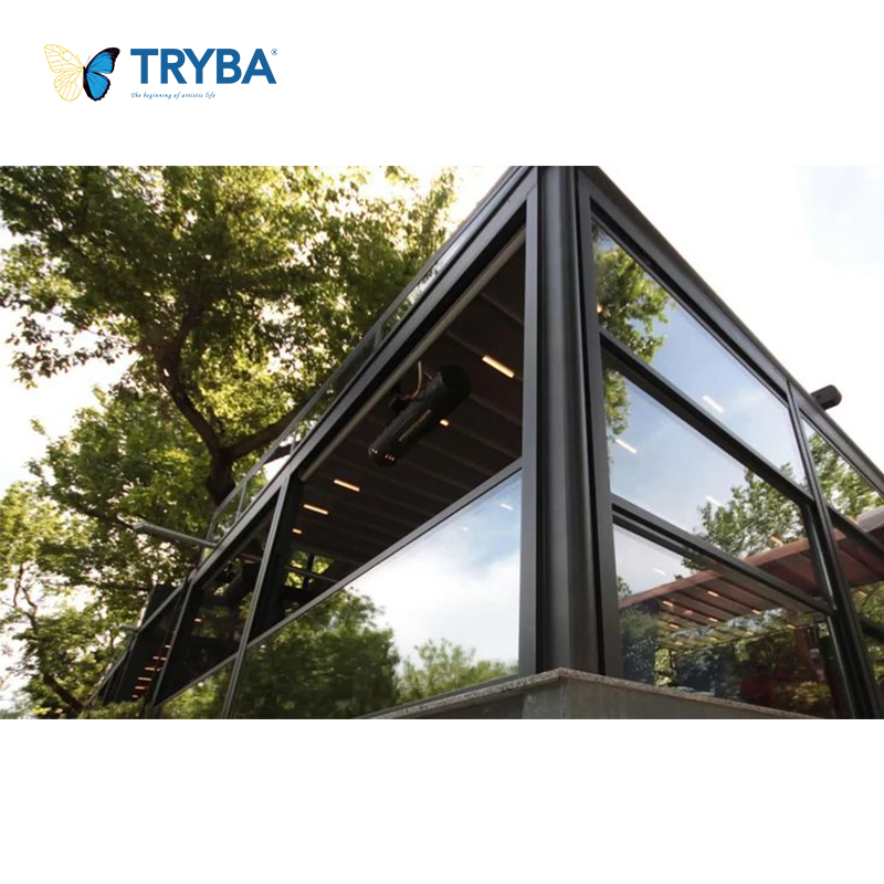 Ventana de balcón directa de fábrica con motor, ventana deslizante vertical motorizada