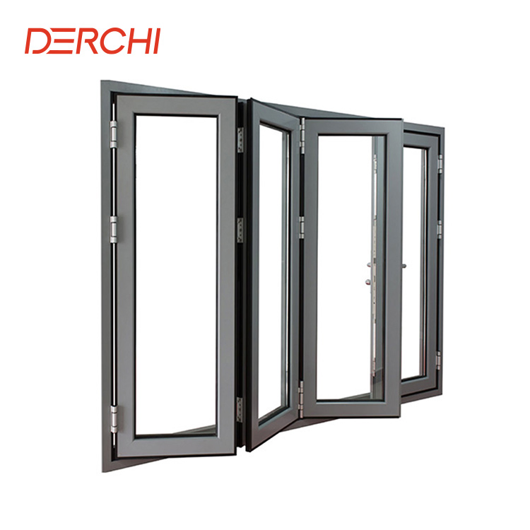 Ventanas y puertas corredizas de vidrio acústico con bisagras de aluminio de ruptura térmica