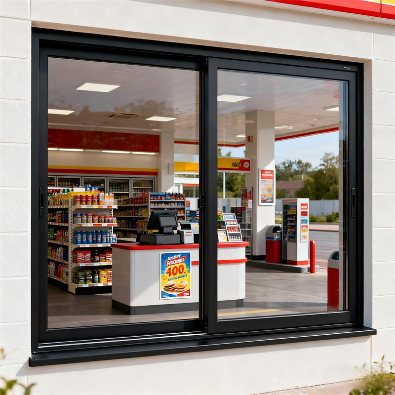 Ventana corrediza de aluminio con ruptura térmica y cerradura multipunto de alta seguridad