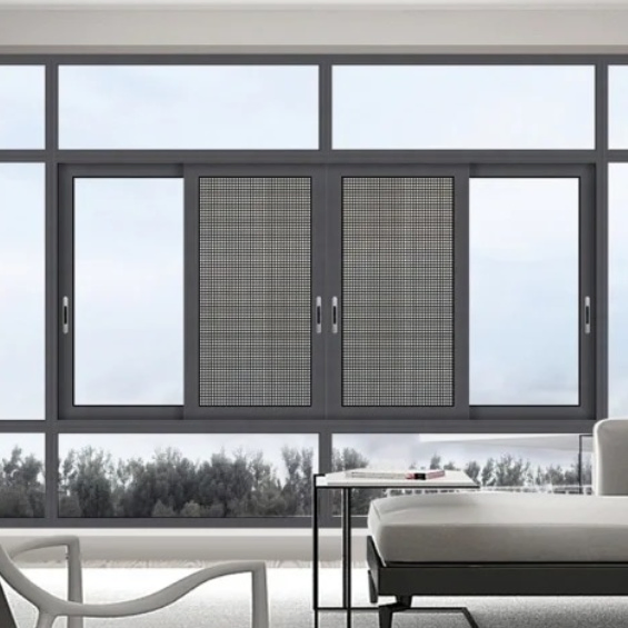 Ventanas deslizantes de aluminio de alto rendimiento y gran vista con vidrio transparente de alta demanda