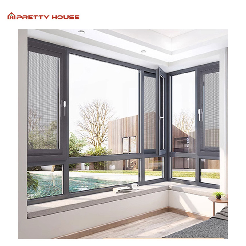 Ventanas deslizantes horizontales de aluminio para casas comerciales