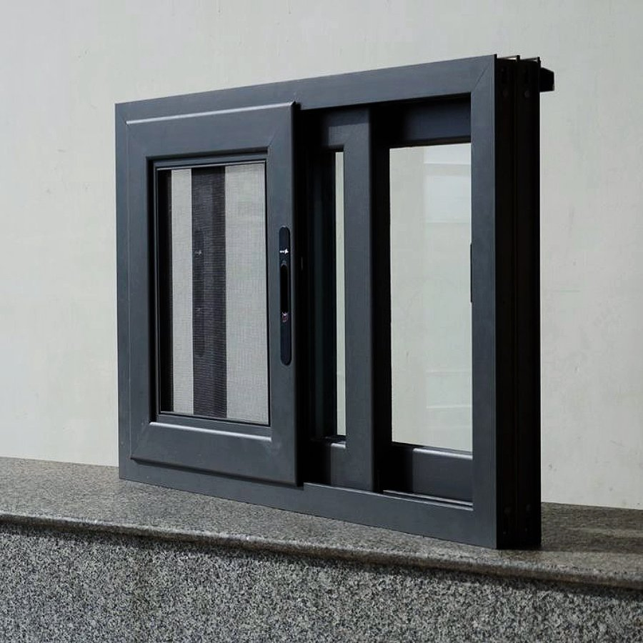 Ventana deslizante flotante de doble acristalamiento con diseño de riel invisible