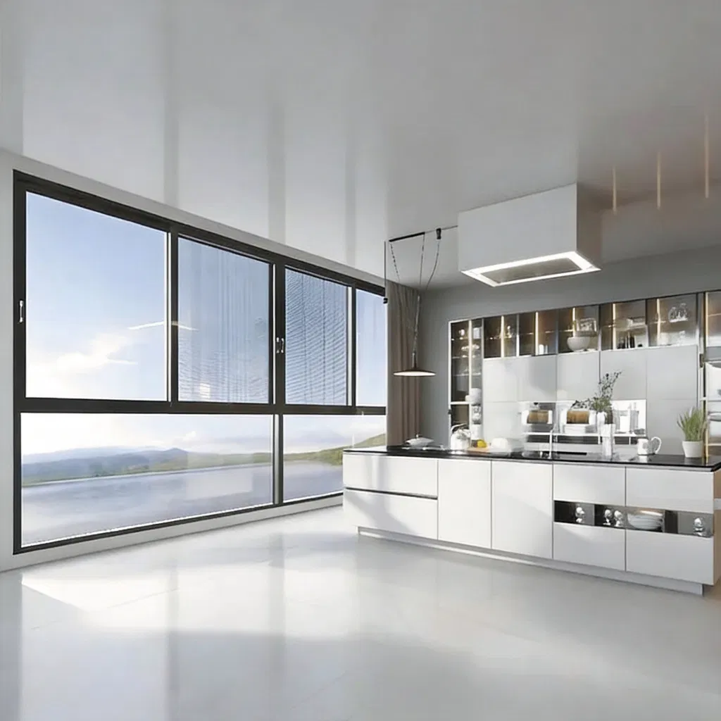 Ventana deslizante horizontal con ruptura térmica duradera para hogares modernos