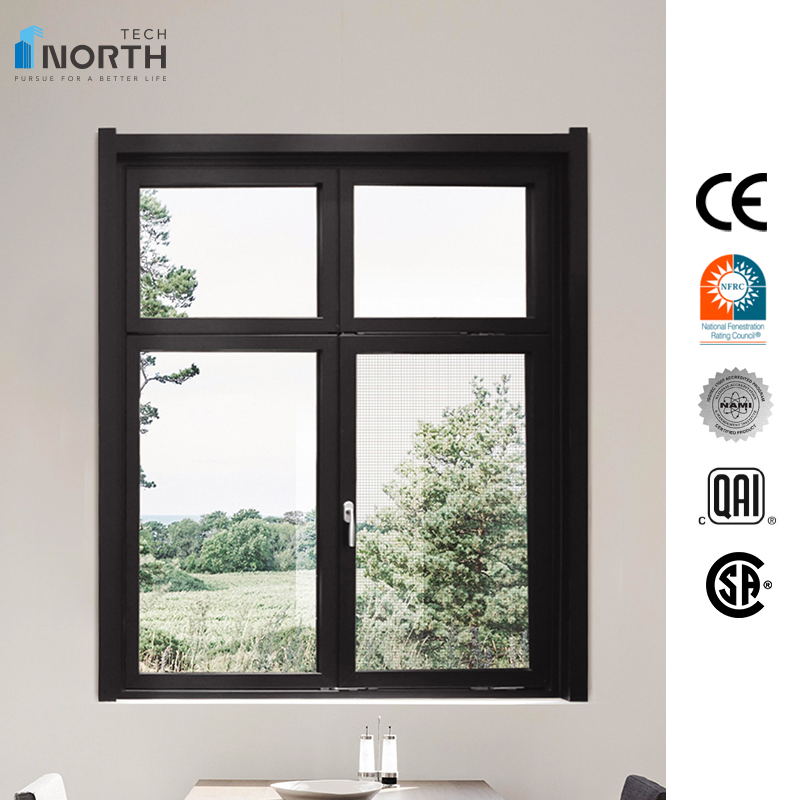 Mejor ventana deslizante de aluminio con ruptura térmica hermética y pantalla integrada