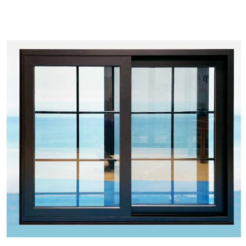 Ventana deslizante de marco de casement de vinilo de aluminio de triple panel de PVC UPVC para ahorro de energía y seguridad