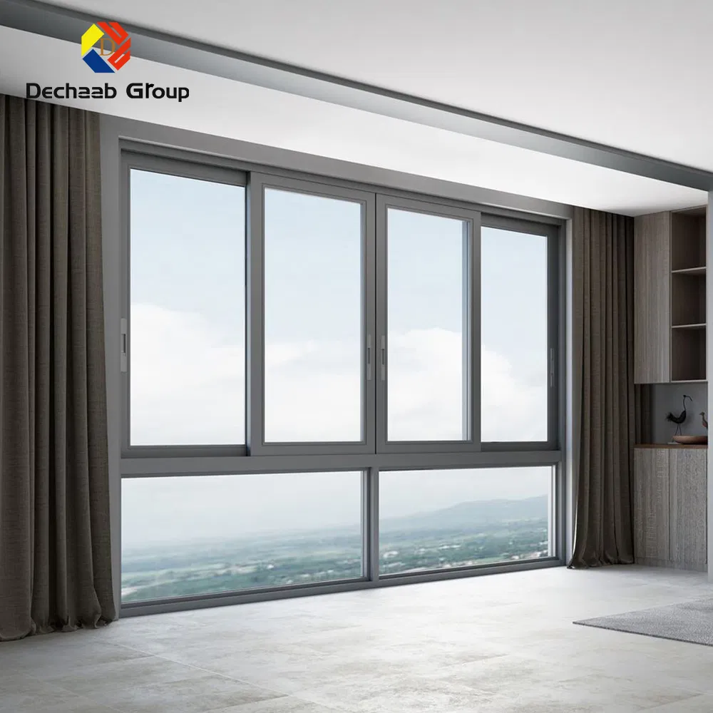 Aislamiento térmico persiana de aluminio con lamas doble cristal mosquitera ventana americana con ruptura térmica ventanas deslizantes