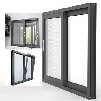 Ventanas deslizantes de aluminio de doble acristalamiento comerciales y residenciales de Cbmmart