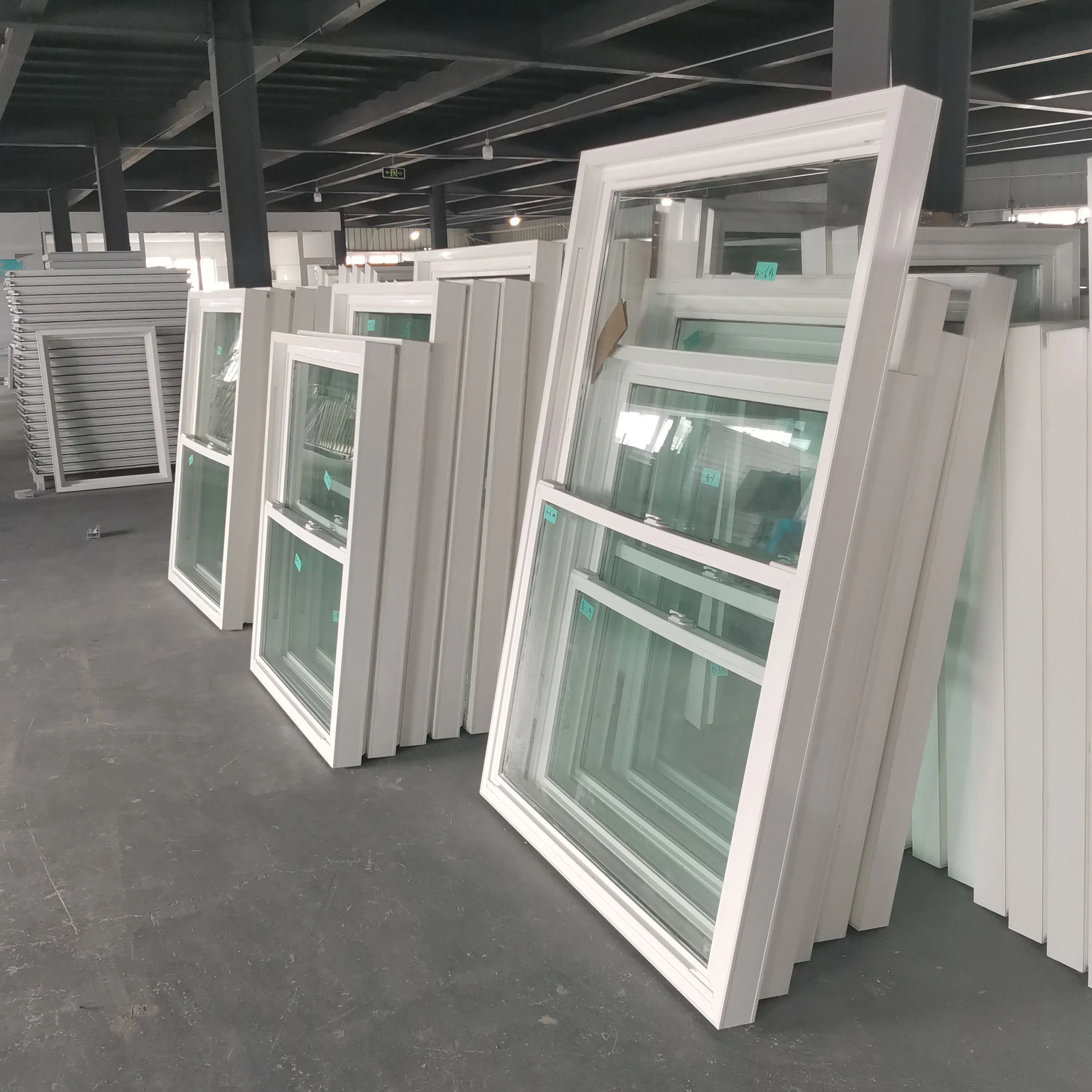 Ventana deslizante de vinilo de doble panel de precio económico, de una sola hoja, de PVC, hacia arriba y hacia abajo