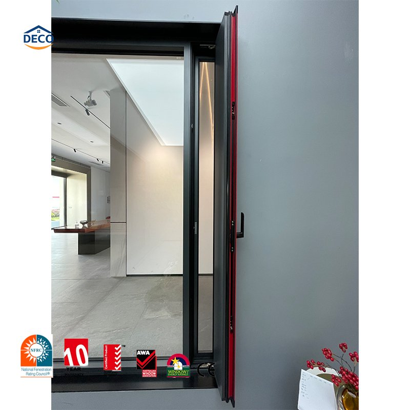 Venta Caliente Ventana de Casement de Aluminio de Marco Delgado Doble Acristalamiento Vidrio Low-E para Villa Ventana de Sash Deslizante